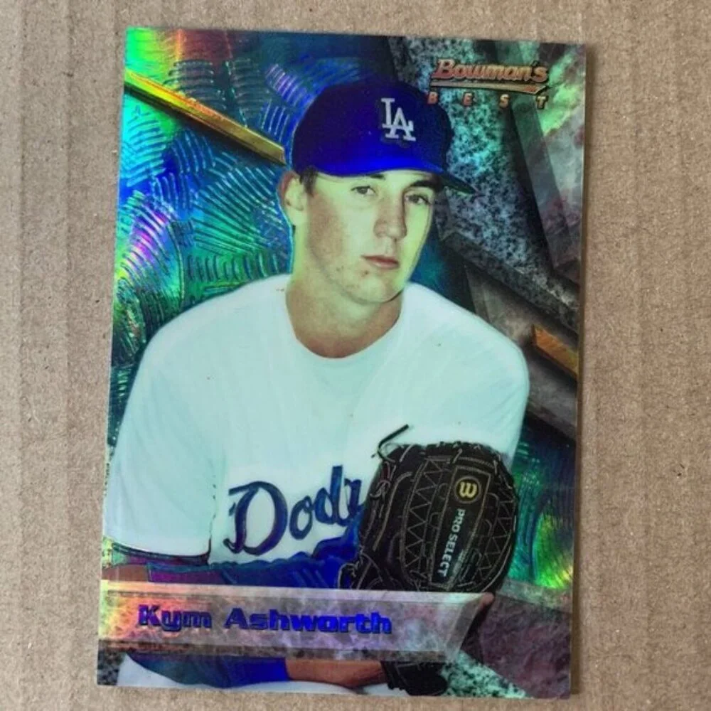 1994 Bowman’s Best Refractor 74 Blue Kym Ashworth RC Rookie Dodgers